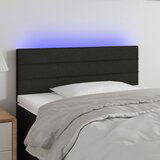 vidaXL LED posteljno vzglavje črno 80x5x78/88 cm blago | Shoptok.si