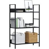 Police za knjige s 3 razine crne 60 x 27,6 x 90,5 cm drvene | Eponuda.com