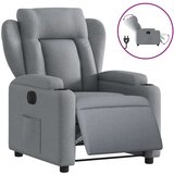 vidaXL Električni naslonjač od tkanine svjetlosivi | shoptok.hr