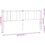  Metalno zamjensko uzglavlje bijelo 180 cm | shoptok.hr