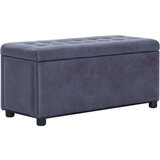  Otoman za pohranu od umjetne brušene kože 87 5 cm sivi | shoptok.hr