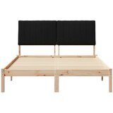  Okvir za krevet s uzglavljem Smeđa 135 x 190 cm tkanina | shoptok.hr