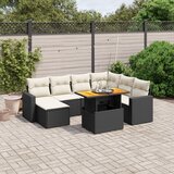 vidaXL 8-dijelni set vrtnih sofa od poliratana s jastucima crni | shoptok.hr
