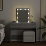  Toaletni stolić s LED svjetlima siva boja hrasta 100x40x130 cm | shoptok.hr