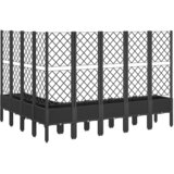  Vrtna sadilica s rešetkom crna 200 x 160 x 142 cm PP | shoptok.hr