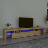 TV ormarić s LED svjetlima boja hrasta sonome 215x36,5x40 cm | shoptok.hr