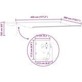  Električni zložljiv senčnik Rumena, Siva, Antracit 4,5 × 3 m, (5000252675) | Shoptok.si