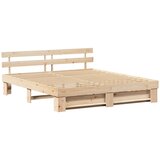 Krevetna konstrukcija Smeđa 180 x 200 cm Čvrsto borovo drvo | Eponuda.com