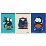 STREET Zvezek A5 Monsters, črte z robom, 54 listov, sortirano, 1 kos | Shoptok.si