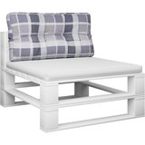  Jastuk za palete sivi karirani 70 x 40 x 12 cm od tkanine | Eponuda.ba