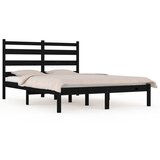  Okvir za krevet od masivne borovine crni 140 x 190 cm | Eponuda.ba
