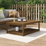 vidaXL Vrtna miza medeno rjava 121x82,5x45 cm trdna borovina Cene