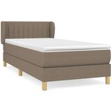  Krevet s oprugama i madracem smeđesivi 100 x 200 cm od tkanine | shoptok.hr