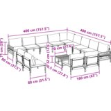 vidaXL Sjedeća garnitura za vrt 14 pcs Antracit Čelik | shoptok.hr