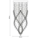  LED kristalna plafonska svetiljka NAURU LED/24W/230V prečnik 40 cm sjajni hrom + daljinski upravljač | Eponuda.com