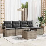  Set sofe s jastukom s pohranom 6 pcs Svijetlo siva poliratan | shoptok.hr