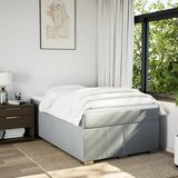 Krevet s oprugama i madrac svjetlosivi 120 x 200cm od tkanine | shoptok.hr