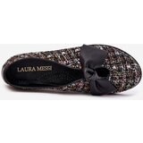 Laura Messi Leather Ballet Flats With Bow 2921 Black | ePonuda.com