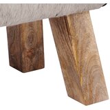  Klupa 60 x 30 x 45 cm Prava koža Crna i bijela | shoptok.hr
