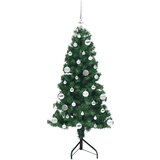 vidaXL Kotično umetno božično drevo Zelena 150 cm PVC in kovina | Shoptok.si