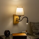  Brilagi - LED zidna lampa NUBILA WOOD 1xE27/25W/230V + LED/3W hrast/braon | Eponuda.com