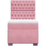 Box spring krevet s madracem ružičasti 100x200 cm baršunasti | shoptok.hr