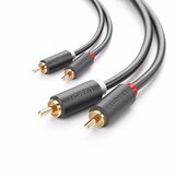 Ugreen 2RCA (činč) na 2RCA (činč) kabel 2m (črn), (20627683) | Shoptok.si