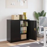 vidaXL Arhivska omara črna 90x40x90 cm jeklo Cene