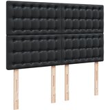  s oprugama i madracem crni 140 x 190 cm od umjetne kože | shoptok.hr