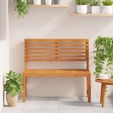 vidaXL Naravna Barva Lesa Trden Les Srednje Vzdržljivo Zunanja Klop | Shoptok.si