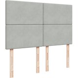  Krevet s oprugama i madracem svjetlosivi 140x190 cm baršunasti | shoptok.hr