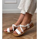 Gemre White flat sandals with a strap Kallis | shoptok.hr