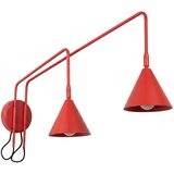 Sollux Lighting Stenska svetilka NOX 2 rdeča s stikalom, (5000352020) | Shoptok.si