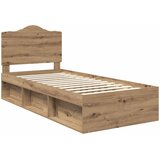  Krevetna konstrukcija Umjetnička hrastovina 75 x 190 cm | shoptok.hr