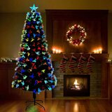  Umjetno božićno drvce s 250 LED svjetlima Zelena 210 cm PVC | shoptok.hr