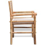Bistro 3-dijelni bistro set od bambusa s jastucima | shoptok.hr