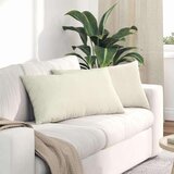 vidaXL Blazine za kavč 2 pcs krema 80 x 40 cm Žametna tkanina | Shoptok.si