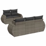  6-dijelni set vrtnih sofa od poliratana s jastucima sivi | shoptok.hr