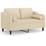  Dvosjed s ukrasnim jastucima krem 120 cm od tkanine | shoptok.hr