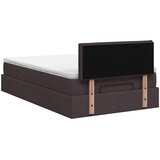 Podesivi krevet s madracem Tamno smeđa 120 x 190 cm Tkanina | shoptok.hr