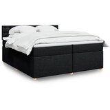 vidaXL Krevet s oprugama i madracem crni 200x200 cm od tkanine | shoptok.hr