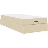  Okvir kreveta s madracem 2 pcs Krema tkanina | Eponuda.com