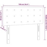  LED uzglavlje svjetlosivo 100x5x78/88 cm od tkanine | shoptok.hr
