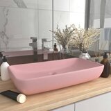  Luksuzni pravokutni umivaonik mat ružičasti 71x38 cm keramički | Eponuda.com
