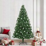 vidaXL Umestno božično drevo Zelena 240 cm PVC, jeklo in plastika | Shoptok.si