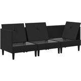 Set namještaja za dnevni boravak 3 pcs Crna Tkanina | Eponuda.com