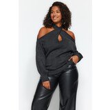 Trendyol Curve Anthracite Window/Cut Out Detailed Knitwear Sweater | shoptok.hr