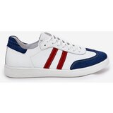 Zazoo N1068 Leather Low Sneakers Women White-Navy | Shoptok.si