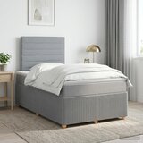  Boxspring krevet s madracem Svjetlosiva 120 x 190 cm Tkanina | shoptok.hr