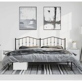 Metalni okvir za krevet s uzglavljem crni 183x213 cm | shoptok.hr